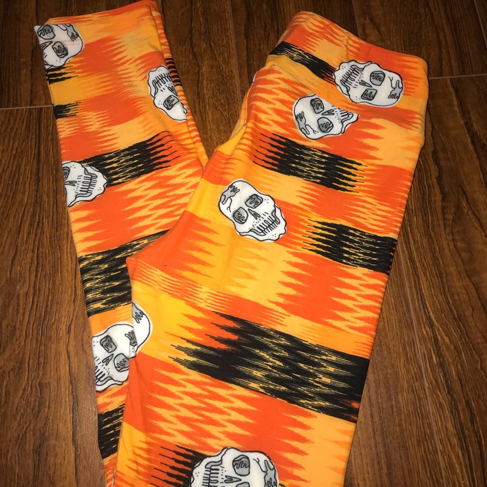 Lularoe HALLOWEEN skull leggings OS brand new